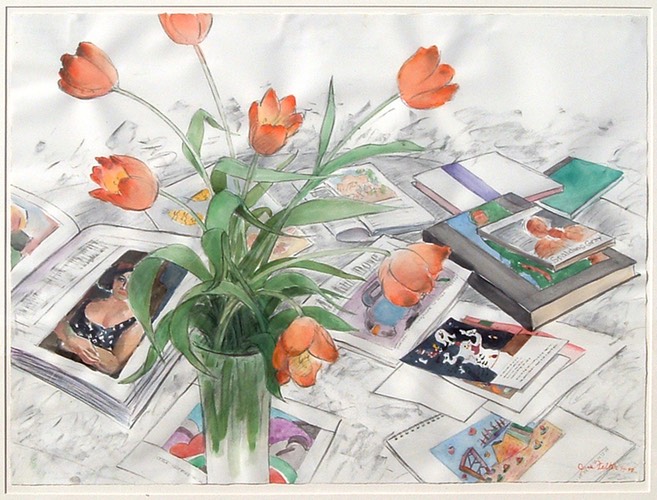 Orange Tulips & Cards '05